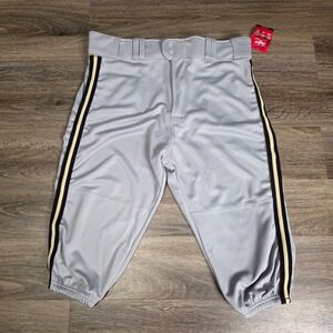 Rawlings Large Knickers Mens Grey NEW Striped Baseball Pants BP150K-BG-90